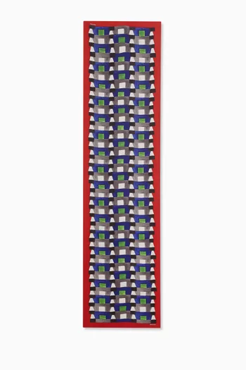 Printed Scarf in Silk Twill
