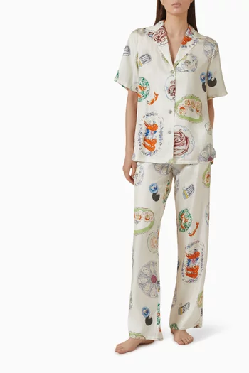 Tilda Córdoba Seafood Pyjama Set in Silk