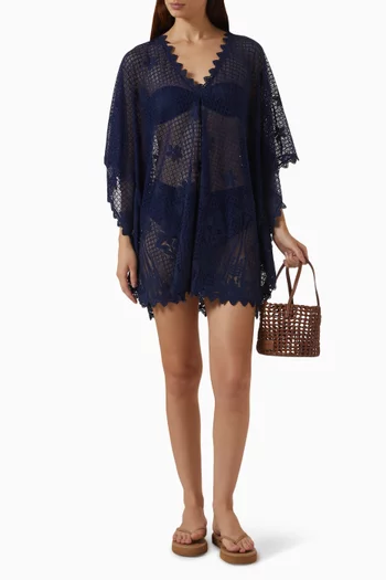 Josie Lace Kaftan in Cotton Blend
