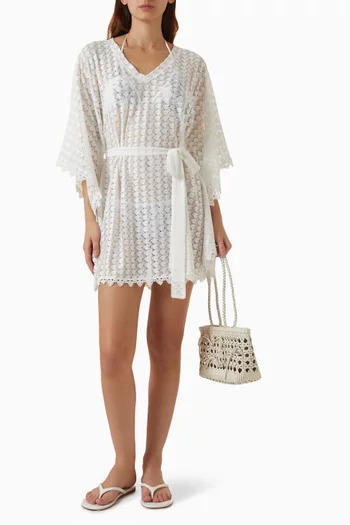 Petra Crochet Mini Kaftan
