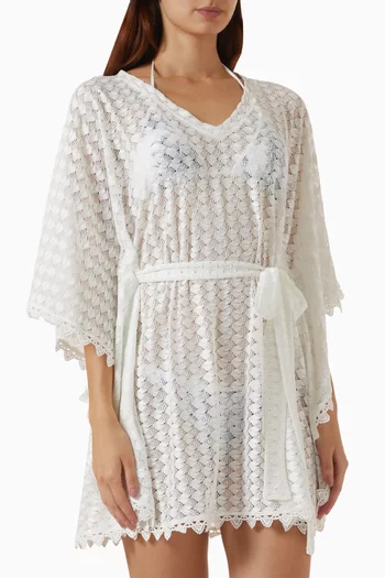 Petra Crochet Mini Kaftan