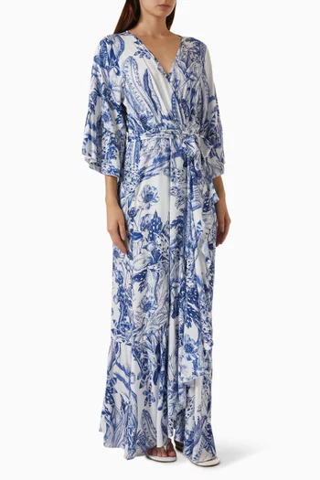 Manon Belted Kaftan in Viscose