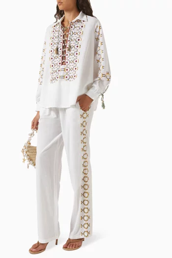 Elvie Pants in Cotton Blend