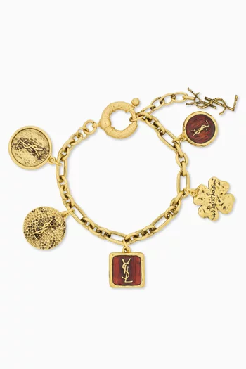 Cassandre Charm Bracelet in Brass