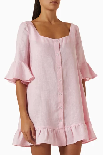 Marseille Mini Dress in Linen