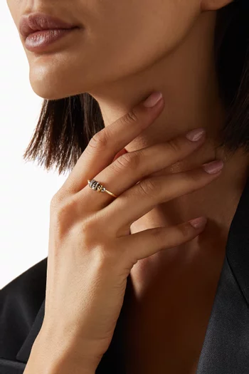 Mixed Rondelle Band Ring in Metal