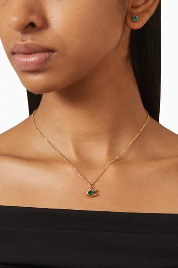 Crystal Necklace & Earrings Set in Metal