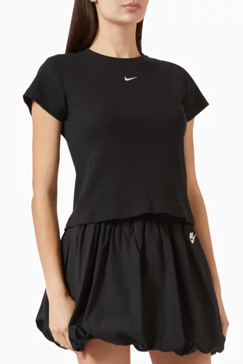 Sportswear Ribbed T-shirt in Cotton