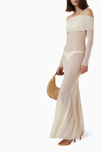 Paloma Off-shoulder Dress in Mesh