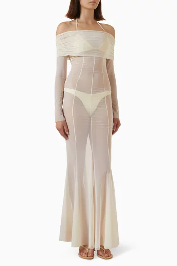 Paloma Off-shoulder Dress in Mesh