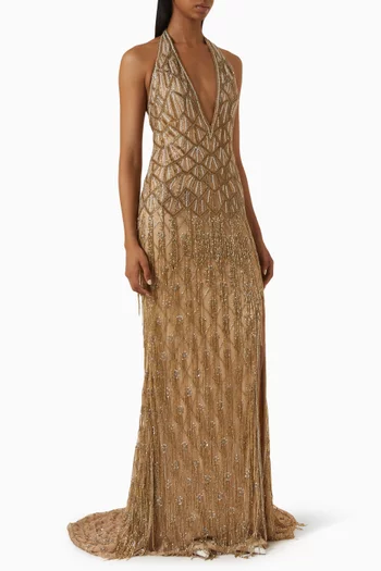Bead-embellished Gown