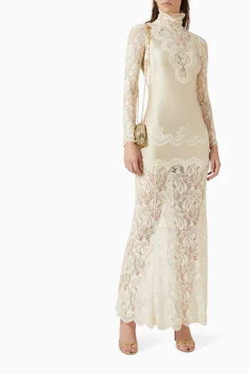 Lace Maxi Dress in Jersey