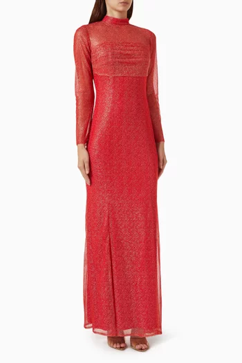 Fishtail Dress in Stretch-lace