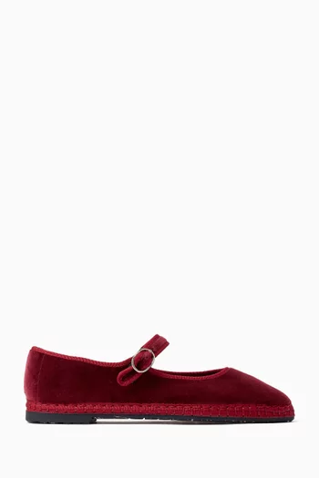 Antonia Mary Jane Flats in Velvet