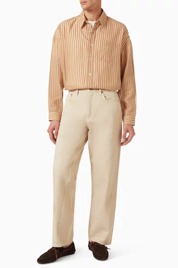 شورت بحياكة ملتوية دينم