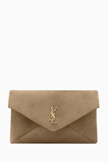 Large Cassandre Envelope Pouch in Suede