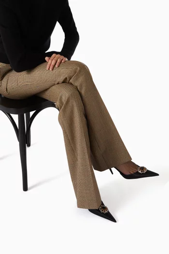 Cosmo 95 Embellished Mules in Satin
