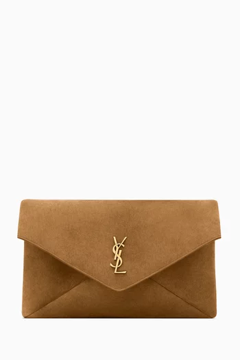 Large Cassandre Envelope Pouch in Suede