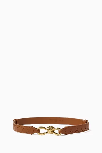 Andiamo Belt in Intrecciato leather