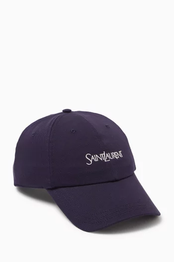 Logo Cap in Cotton Gabardine
