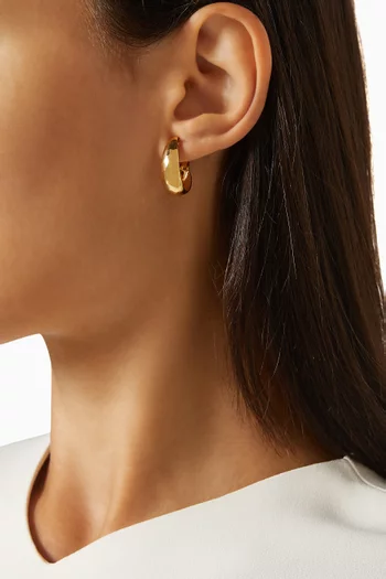 1990s Vintage Demi Hoop Clip-on Earrings