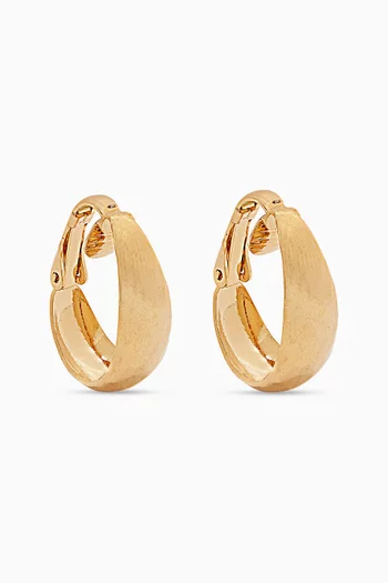 1990s Vintage Demi Hoop Clip-on Earrings