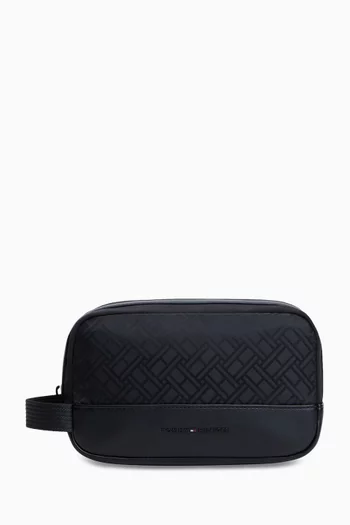 Logo Flag Jacquard Toiletry Bag  in Nylon