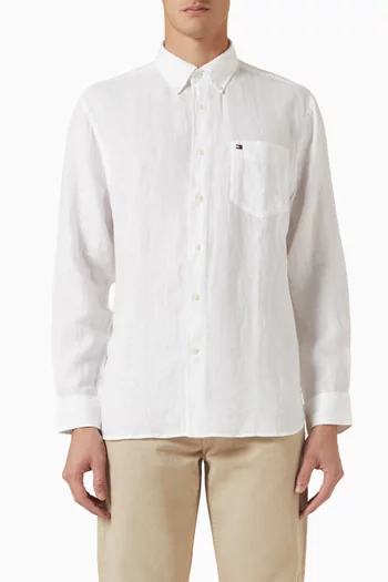 Logo Dye Shirt in Linen