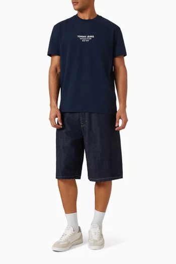 Peached Jersey T-shirt in Cotton