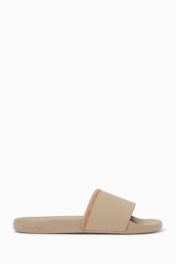 Logo Slides in Rubber