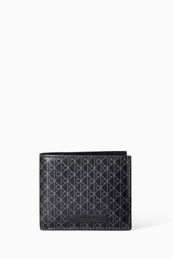 Allover Emblem Logo Bifold Wallet