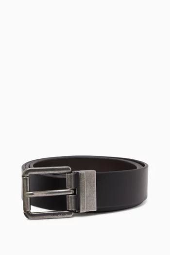 Roller Buckle Belt in Leather