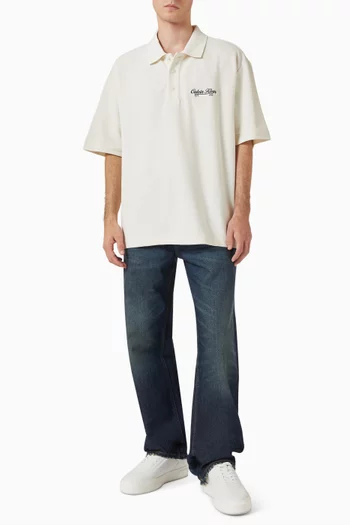 Easy Applique Polo T-shirt in Cotton-piqué