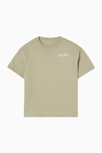 Wave Chest Artwork T-shirt in Cotton