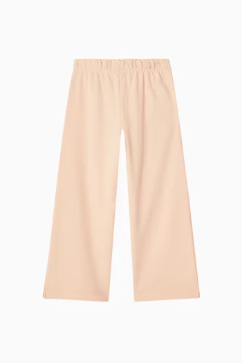 Logo Wide-leg Pants in Cotton