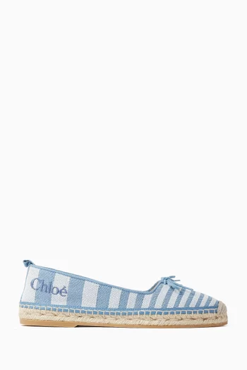 Striped Espadrilles in Canvas