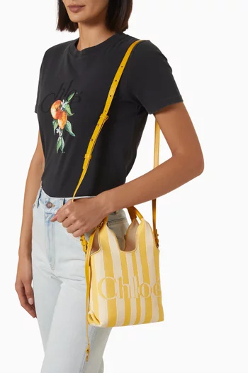 Mini Stripy Tote Bag in Jacquard