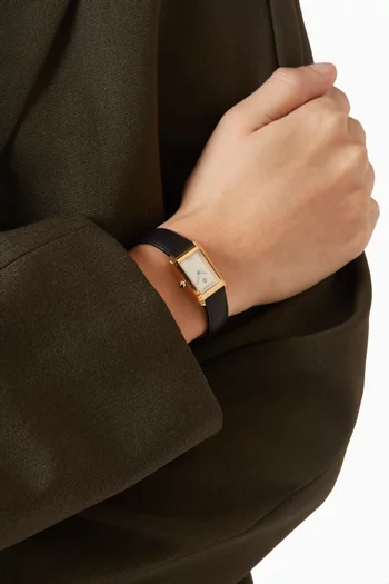 Hampton Quartz Leather Watch, 28mm