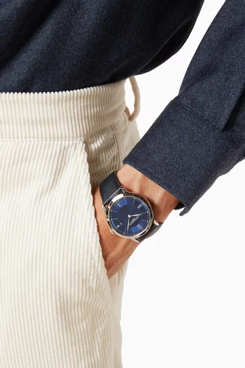 Classima Quartz Leather Watch, 40mm