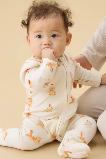 Cat Nap Zip-up Sleepsuit