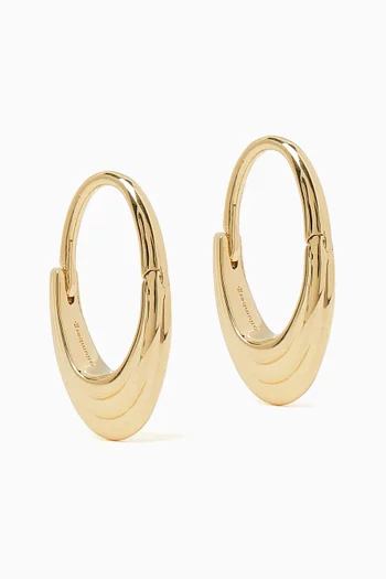 Roscida Ridged Earrings in 14kt Gold Vermeil