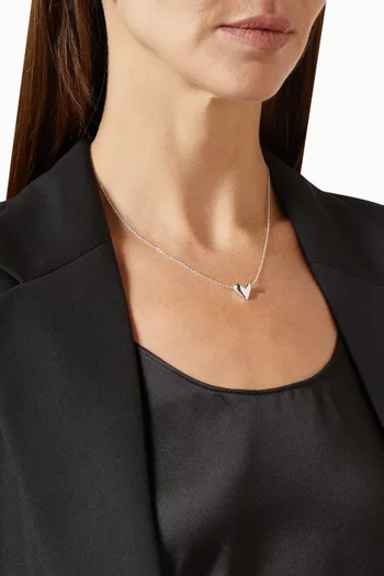 Roscida Heart Necklace in Sterling Silver