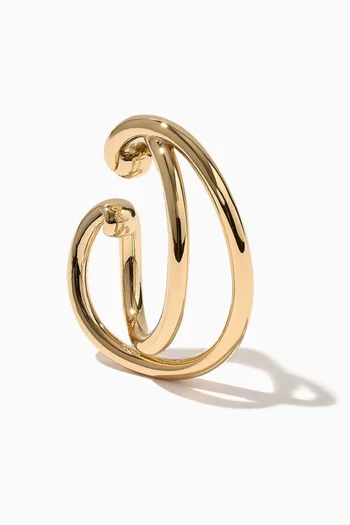Dual Curve Ear Cuff in 14kt Gold Vermeil