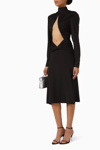Draped Cut-out Dress