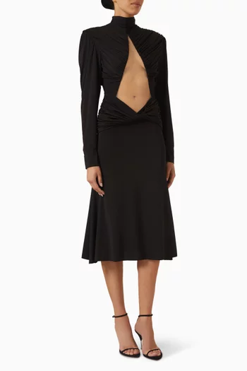 Draped Cut-out Dress