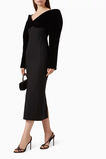 Structured Dress in Wool Blend