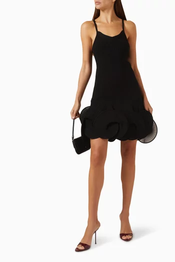 Plissé Ruffle Dress