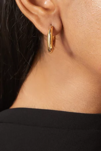 Harper Two-tone Hoop Earrings in Gold-plated Sterling Silver