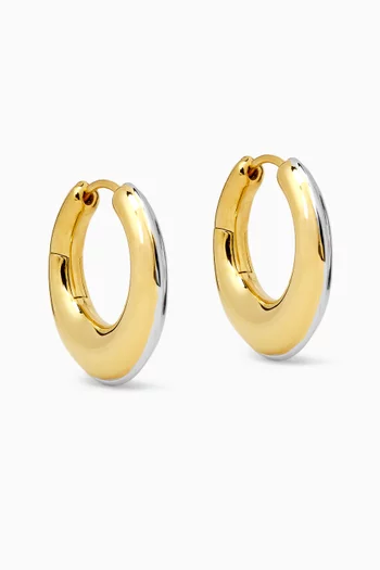 Harper Two-tone Hoop Earrings in Gold-plated Sterling Silver