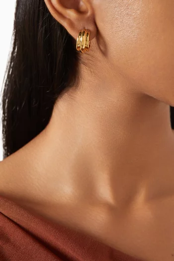 Elenora Hoop Earrings in 18kt Gold-plated Sterling Silver